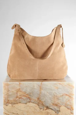 Hobo-Bag Aus Veloursleder In