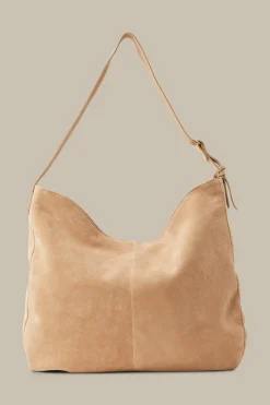 Hobo-Bag Aus Veloursleder In