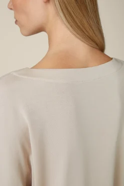 Jersey-Langarm-Shirt Aus Tencel In Hell