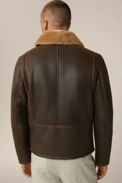Lamm-Leder-Jacke Mezzano Mit Hemdkragen In