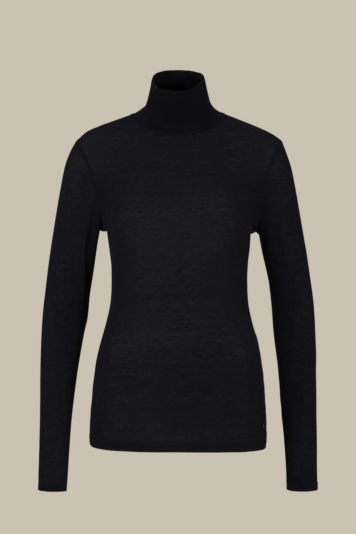 Lyocell-Wool-Rollkragen-Pullover In Dunkelblau