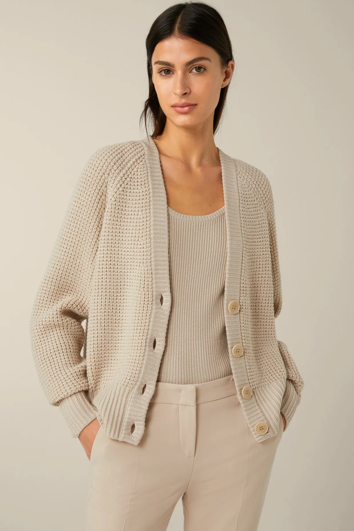 Merino-Strick-Cardigan In