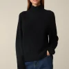 Merino-Strick-Rollkragen-Pullover In