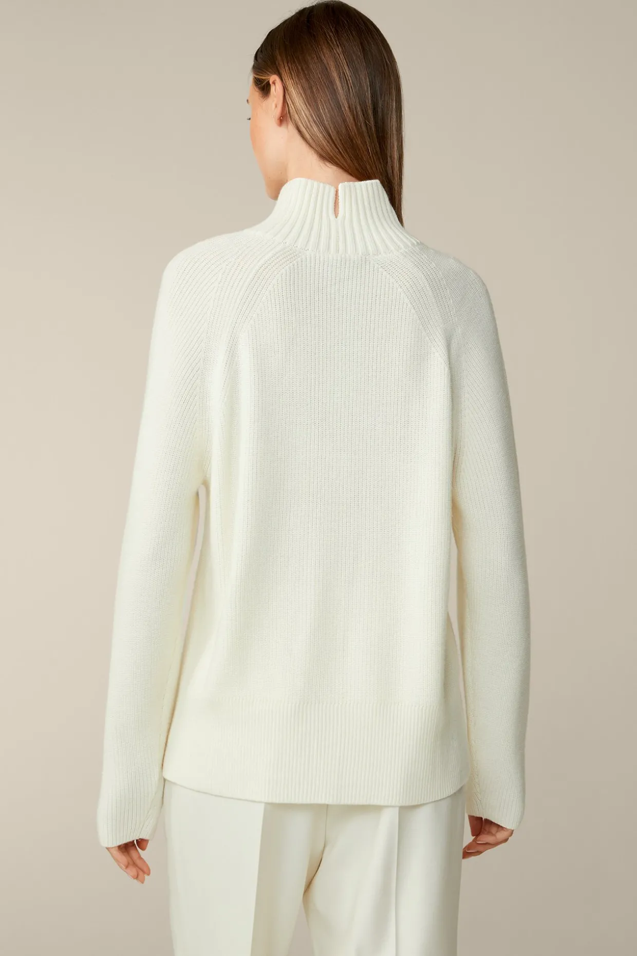 Merino-Strick-Rollkragen-Pullover In