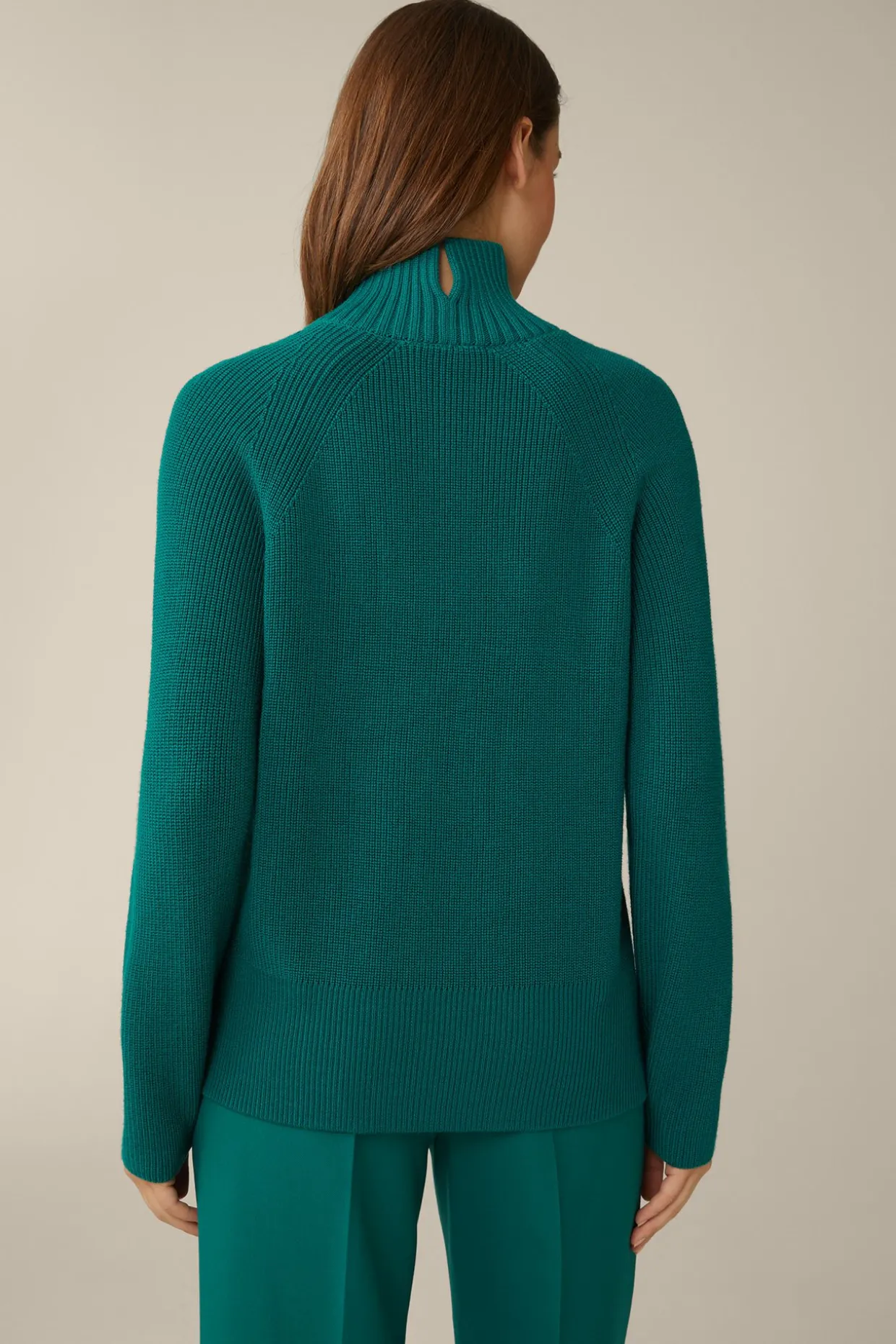 Merino-Strick-Rollkragen-Pullover In