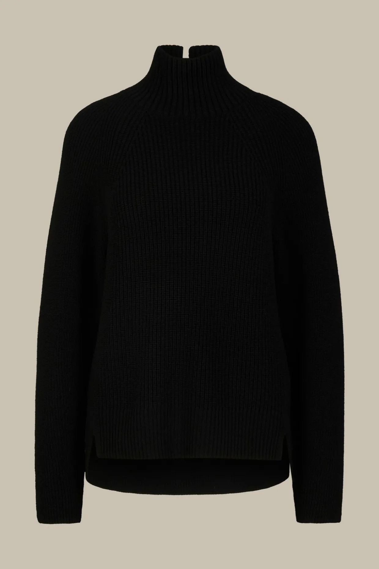 Merino-Strick-Rollkragen-Pullover In