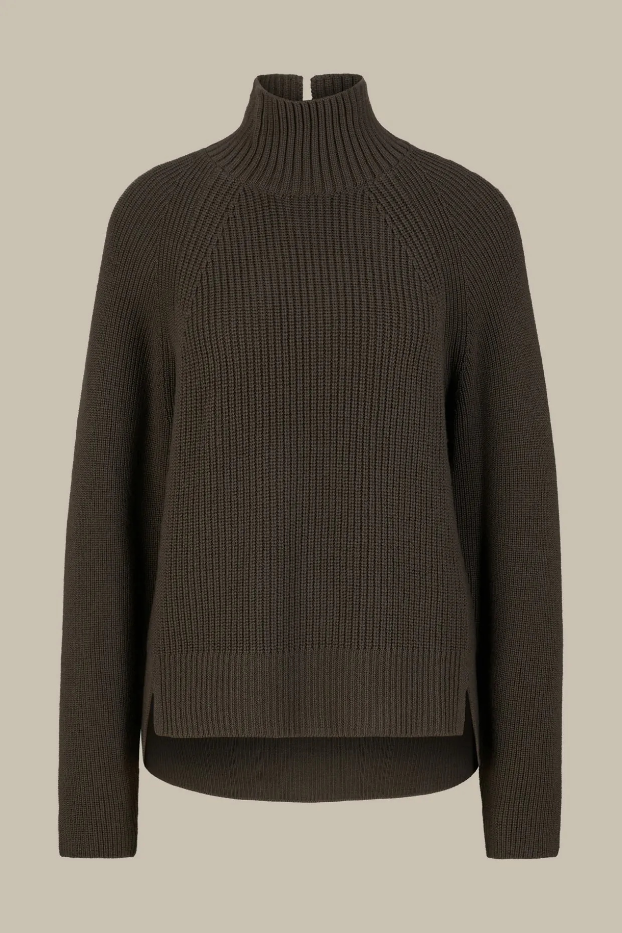 Merino-Strick-Rollkragen-Pullover In