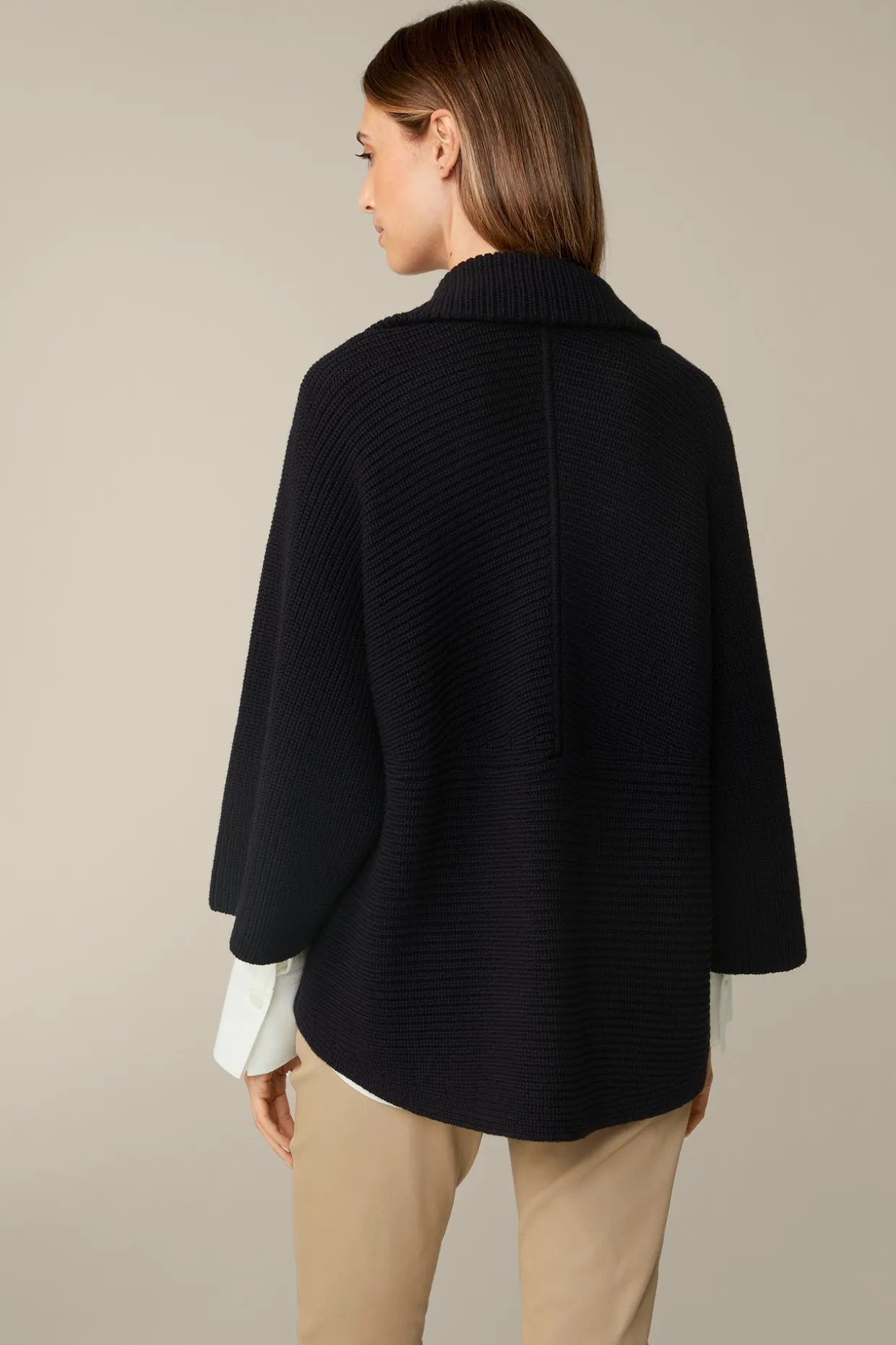 Merino-Strick-Zip-Cardigan In
