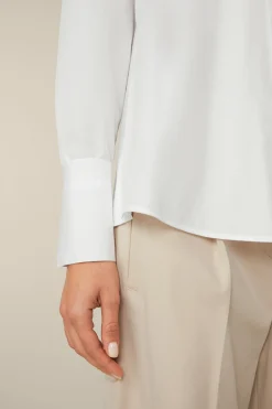 Popeline-Baumwoll-Hemd-Bluse In