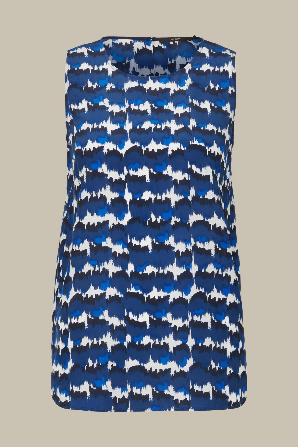 Print-Blusen-Top Mit Seide In