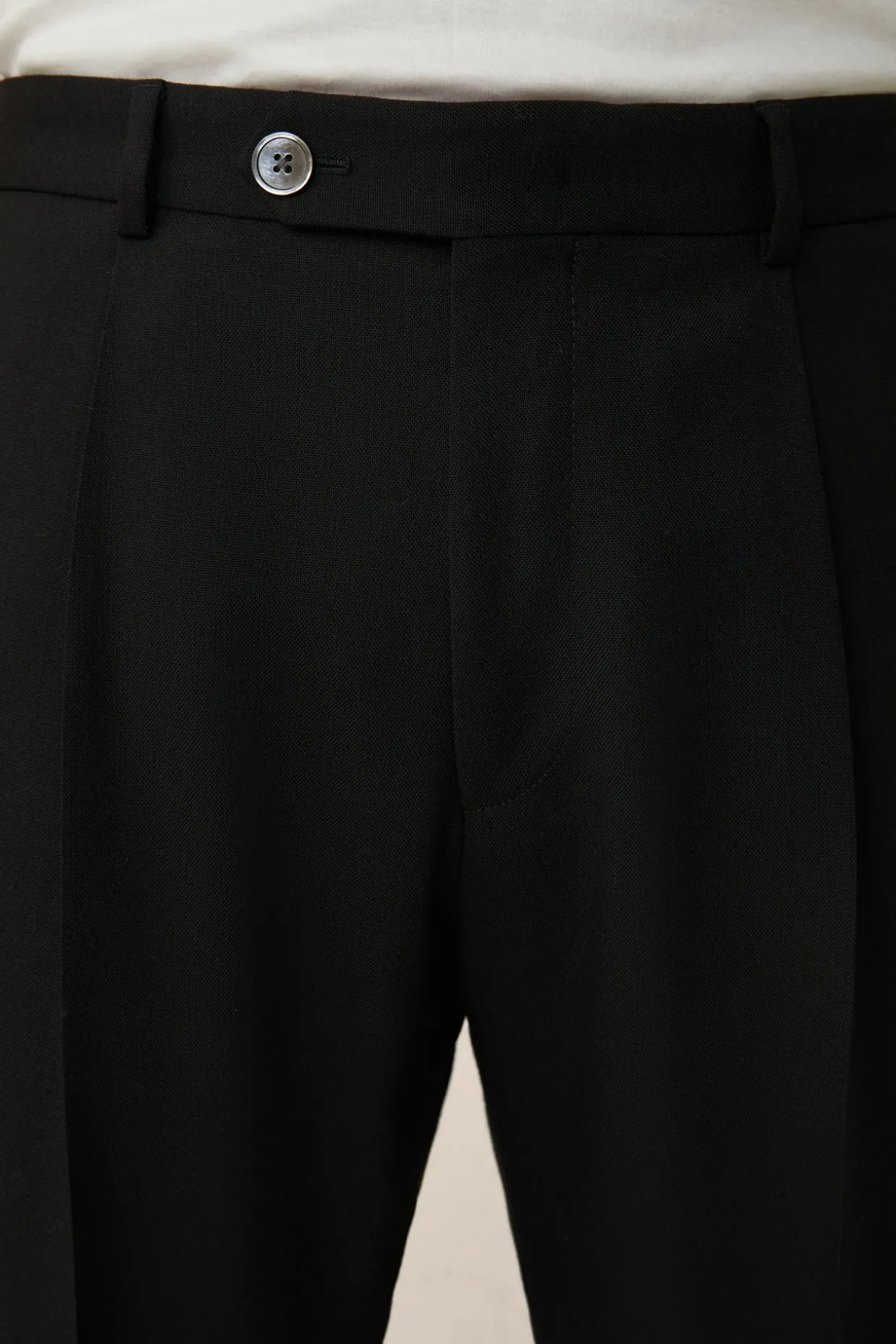 Schurwoll-Baukasten-Hose Frero Mit Bundfalte In