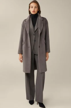 Schurwoll-Blazer In Taupe