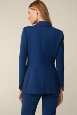 Schurwoll-Blazer Mit Pagodenschulter In