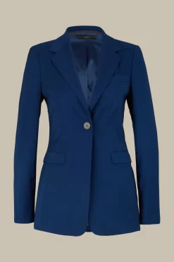 Schurwoll-Blazer Mit Pagodenschulter In
