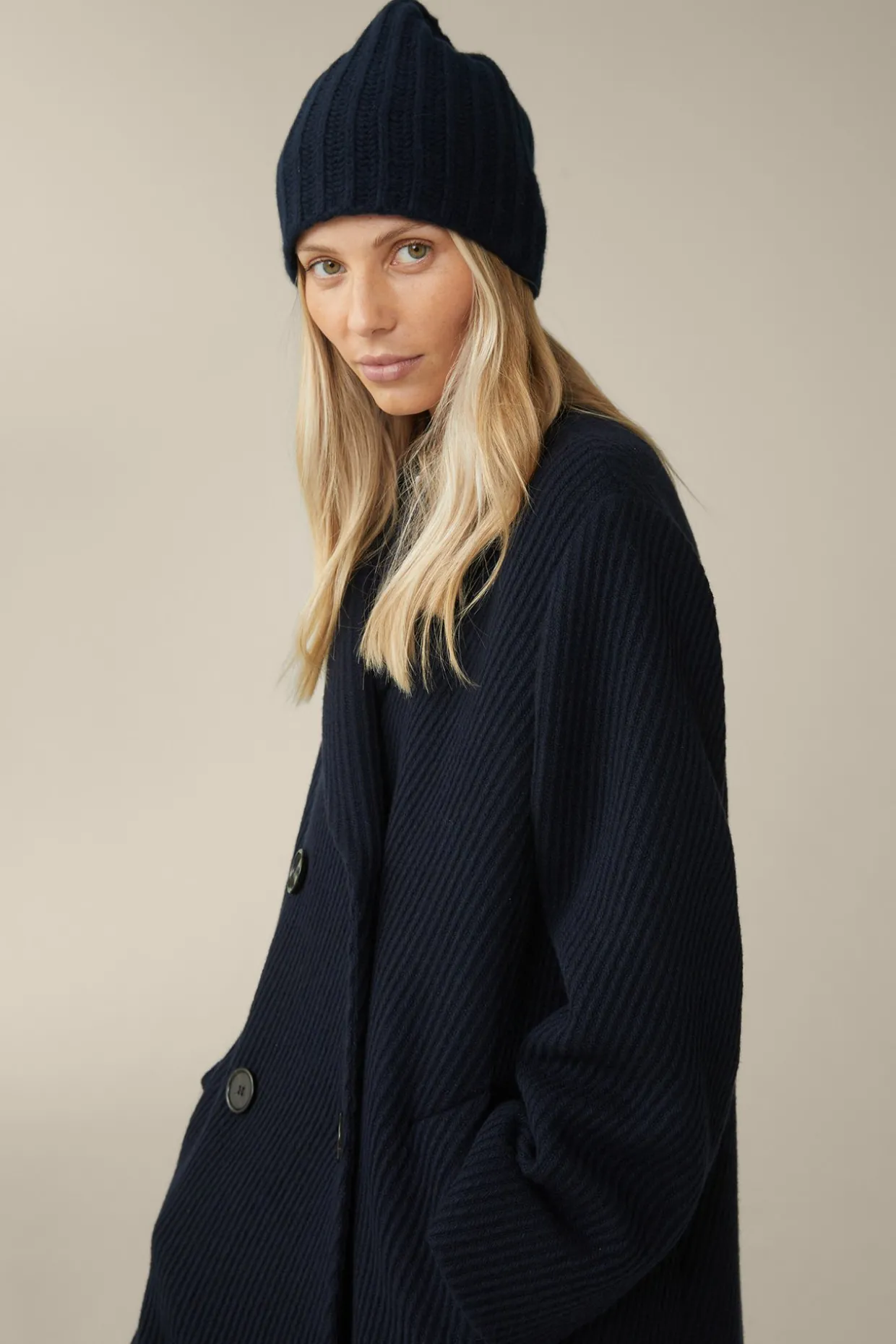 Schurwoll-Cashmere Mutze In