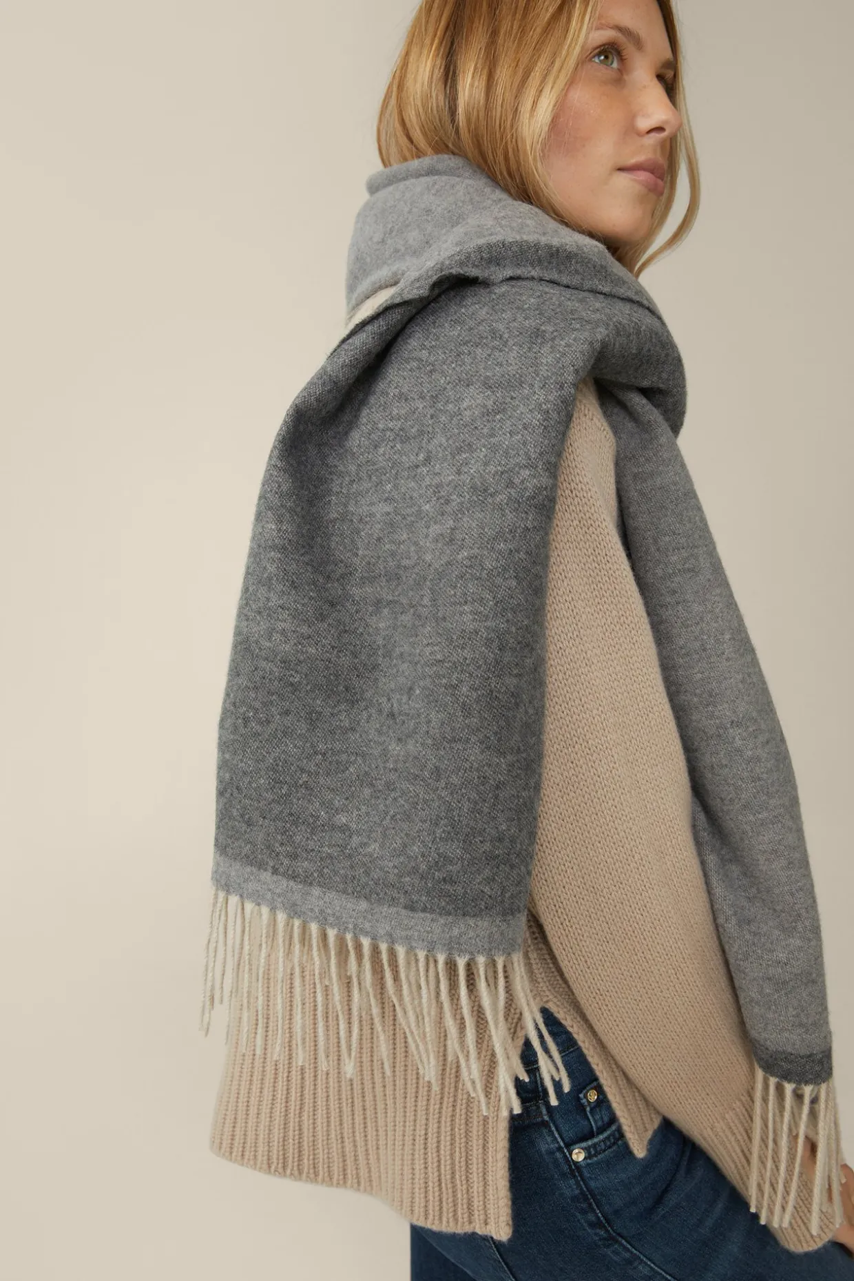 Schurwoll-Cashmere-Schal In