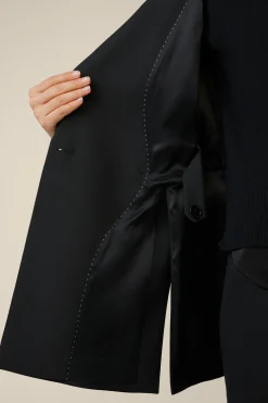 Schurwoll-Doppelreiher-Blazer In