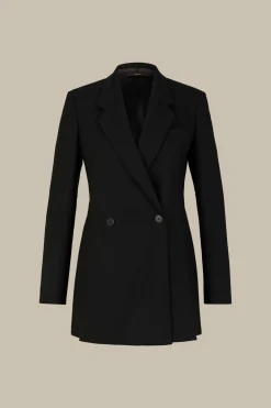 Schurwoll-Doppelreiher-Blazer In
