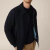 Schurwollmix-Blouson Stilo Mit Hemdkragen In