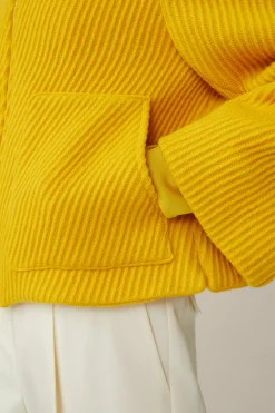 Schurwollmix-Cape-Jacke Mit Struktur In