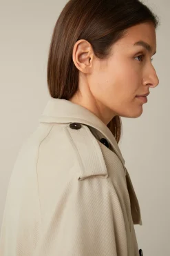Schurwollmix-Twill-Trenchcoat In