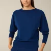 Schurwoll-Ripp-Strick-Pullover Mit Seide In