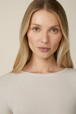 Schurwoll-Seidenmix-Langarm-Shirt In