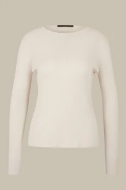 Schurwoll-Seidenmix-Langarm-Shirt In
