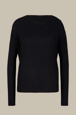 Schurwoll-Seidenmix-Pullover In