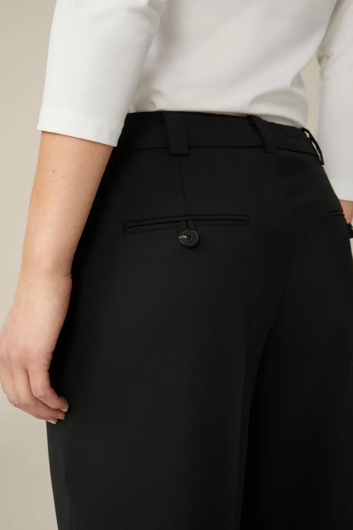 Schurwoll-Stretch-Anzug-Hose In