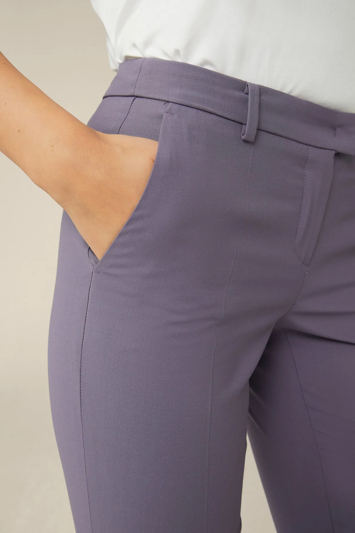 Schurwollstretch-Anzug-Hose In