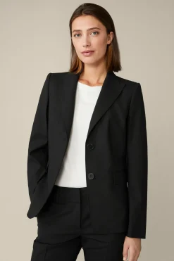 Schurwoll-Stretch-Blazer In