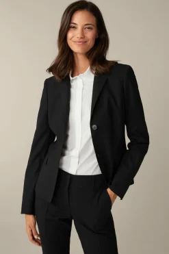 Schurwoll-Stretch-Blazer In