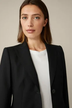 Schurwoll-Stretch-Blazer In