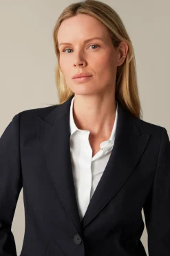 Schurwoll-Stretch-Blazer In