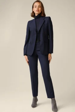 Schurwollstretch-Blazer In