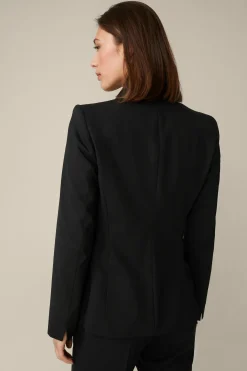 Schurwoll-Stretch-Blazer In