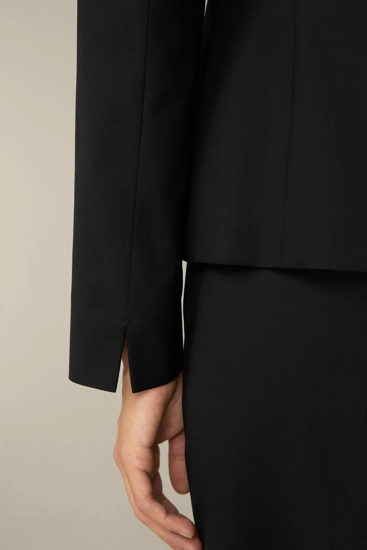 Schurwoll-Stretch-Blazer In