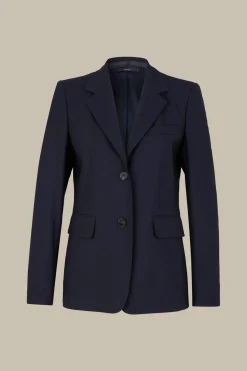 Schurwollstretch-Blazer In