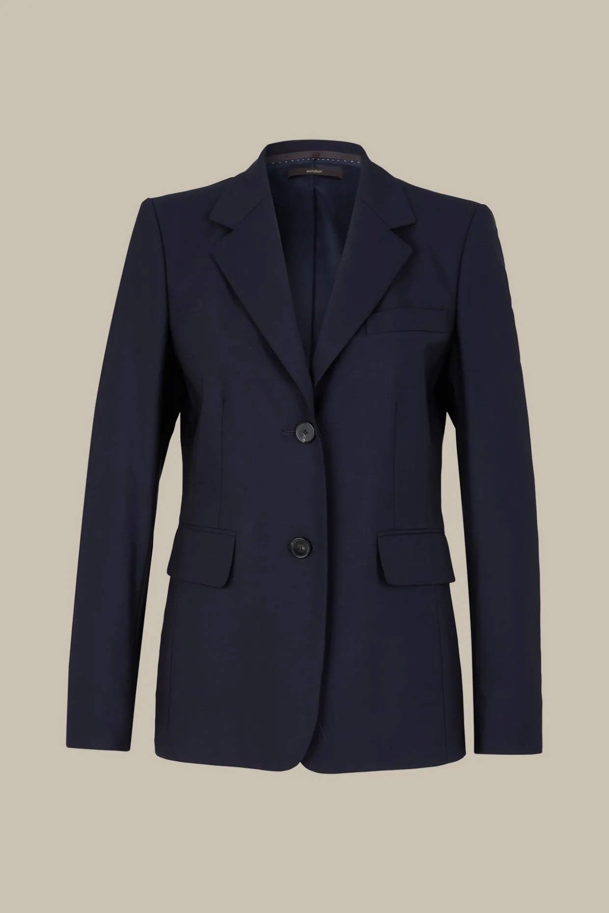 Schurwollstretch-Blazer In