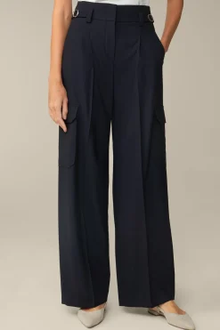 Schurwollstretch-Cargo-Marlene-Hose In