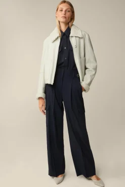 Schurwollstretch-Cargo-Marlene-Hose In