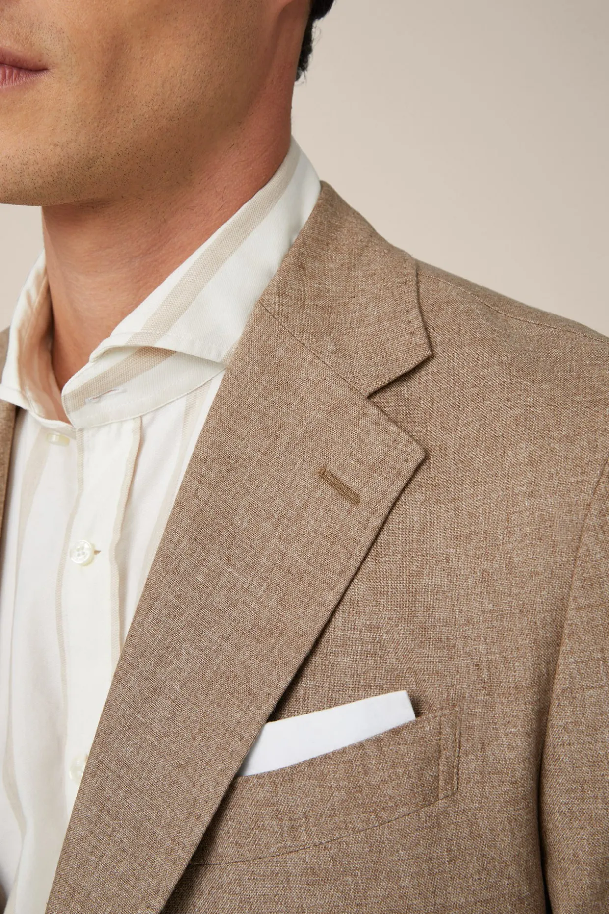 Seide-Cashmere-Sakko Camicia In Meliert