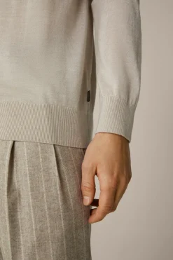 Strick-Poloshirt Nando Mit Seide Und Cashmere In Beige