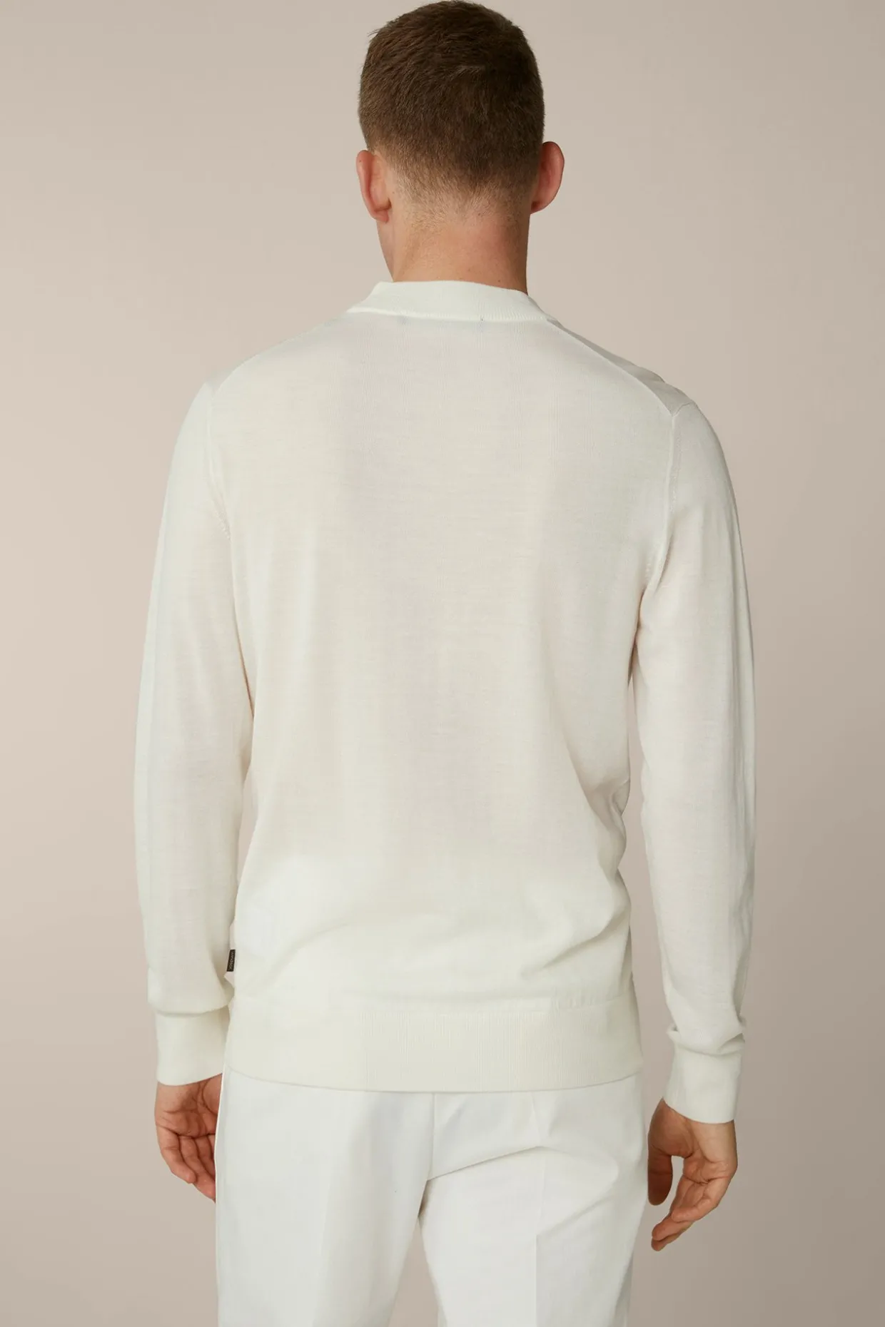 Strick-Stehkragen-Pullover Nando Mit Seide Und Cashmere In