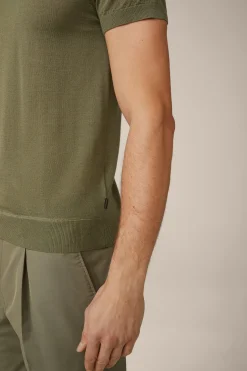 Strick-T-Shirt Nando In Oliv