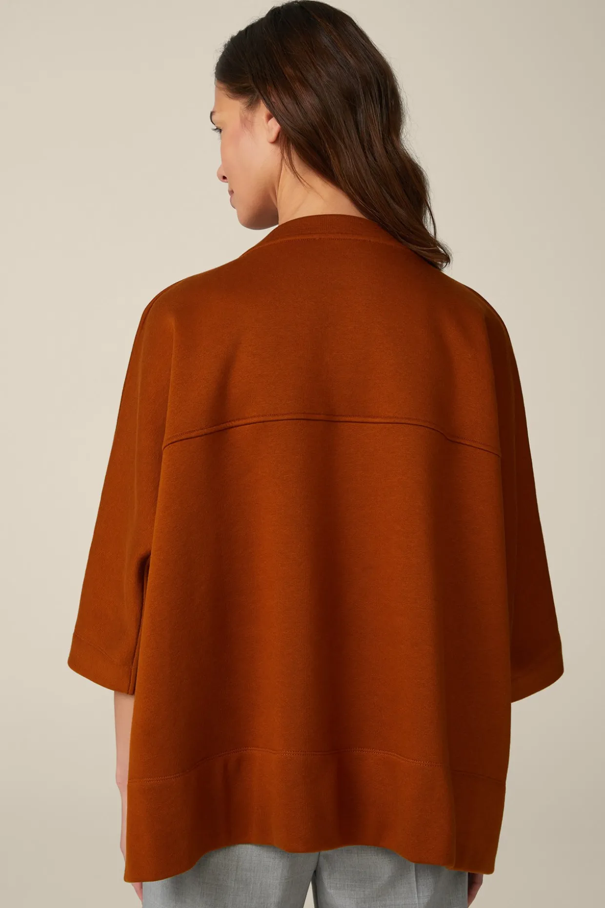 Sweat-Pullover, Oversized, In Kupfer