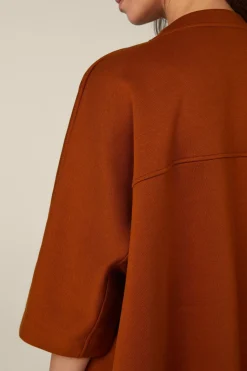 Sweat-Pullover, Oversized, In Kupfer