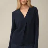 Tencel-Langarm-Shirt Mit Satin Vorderseite In