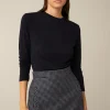 Tencel-Wollstretch-Rundhals-Shirt In